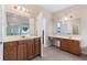 Bright bathroom featuring a double vanity, a tub, and shower at 3011 Stillwater Dr, Villa Rica, GA 30180
