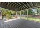 Inviting covered deck perfect for relaxation with backyard views and decorative railings at 425 Houze Way, Roswell, GA 30076