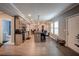 Basement bar area with modern finishes, a wine rack, and pendant lighting at 3015 Guardian Nw Walk, Kennesaw, GA 30152