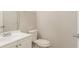 Clean bathroom features a modern sink, toilet, and a neutral color scheme at 711 Ashley Ln, Stone Mountain, GA 30087