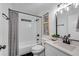 Updated bathroom featuring new vanity and shower/tub combo at 2550 Laurel Ridge Dr, Decatur, GA 30033