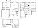 Detailed floor plan of the home, showcasing the layout of rooms on all levels at 428 Gold Xing, Canton, GA 30114