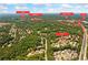 Aerial view highlights home's proximity to Publix, Walgreens, Kroger, Sbux, and Aldi at 560 Edgehill Pl, Johns Creek, GA 30022