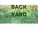 Overhead view of well manicured back yard with lush green grass at 560 Edgehill Pl, Johns Creek, GA 30022