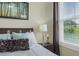 Comfortable bedroom featuring a cozy bed, a bedside table, and natural light from a nearby window at 328 Brownstones Cir, Atlanta, GA 30312