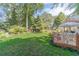 Large backyard with mature trees, offering a serene and private outdoor space for relaxation and enjoyment at 4105 Vicksburg Dr, Lawrenceville, GA 30044