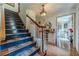 Traditional foyer with a staircase and hardwood floors at 4105 Vicksburg Dr, Lawrenceville, GA 30044