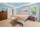 Bright and spacious main bedroom with tray ceilings, large windows, and walk-in closet at 5340 Harris Creek Dr, Cumming, GA 30040