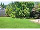 Expansive backyard with verdant lawn and established trees, creating a private outdoor space at 3812 Mine Creek Ln, Marietta, GA 30062