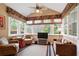 Cozy sunroom with large windows, comfortable seating, and decorative touches at 3812 Mine Creek Ln, Marietta, GA 30062