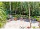 Stone patio in backyard with a fire pit and a wooded view at 1565 Kings Xing, Smoke Rise, GA 30087