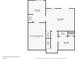 This basement plan shows the layout of the home's lower level, including the unfinished area, closets, and bedroom at 505 Armor Knl, Powder Springs, GA 30127