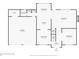 Floor plan of home featuring a kitchen, living room, bathroom, garage, and entry way at 505 Armor Knl, Powder Springs, GA 30127