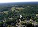 Aerial view of the property at 5347 Harbury Cove surrounded by lush greenery and mature trees at 5347 Harbury Cv, Suwanee, GA 30024