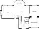 First floor plan featuring kitchen, dining area, living room, breakfast nook, and bath at 6380 Bannerhorn Run, Alpharetta, GA 30005