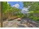 Backyard with a pergola, raised garden beds, stone patio, and a built-in fire pit at 183 Cleveland # B, Atlanta, GA 30316