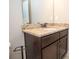 Bathroom vanity with dark cabinets and granite countertop at 2567 Willow Field Se Xing # 22, Marietta, GA 30067