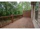 Wooden deck with brown wooden railings and privacy fence at 2567 Willow Field Se Xing # 22, Marietta, GA 30067