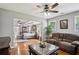 Living room view into main bedroom with cozy seating and hardwood floors at 2631 Young Rd, Stone Mountain, GA 30088