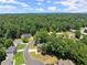 Aerial view of beautiful homes surrounded by luscious mature trees at 1520 Dorchester Dr, Lawrenceville, GA 30043