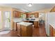 Bright kitchen with stainless steel appliances and hardwood floors at 1520 Dorchester Dr, Lawrenceville, GA 30043