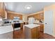 Functional kitchen with appliances and a central island at 1520 Dorchester Dr, Lawrenceville, GA 30043