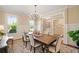 Elegant dining room features a chandelier, wainscoting, and large windows at 4875 Churchill Ridge Dr, Cumming, GA 30028
