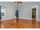 Serene bedroom with ample natural light and a sliding door to the bathroom at 5022 Anclote Dr, Alpharetta, GA 30022