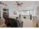 Cozy theater room features plush seating, large screen, and surround sound, perfect for entertainment at 686 Hillwood Ct, Dacula, GA 30019