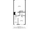 Floor plan of the first story featuring a garage, bathroom, hall, bedroom, and foyer at 3641 Princeton Ave, Atlanta, GA 30337