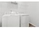 Bright laundry room featuring a modern washer and dryer and ample storage at 3641 Princeton Ave, Atlanta, GA 30337