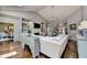 Spacious living room with vaulted ceiling, fireplace, and open floor plan at 510 Elgaen Ct, Roswell, GA 30075