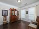 Bright living area with plantation shutters, hardwood floors, and elegant furniture at 2871 Goldfinch Cir, Marietta, GA 30066