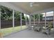 Covered porch with ceiling fan and furniture at 2871 Goldfinch Cir, Marietta, GA 30066