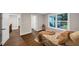 Bright bedroom with hardwood floors, grey walls, and minimalist decor at 331 Terrell Sw Dr, Marietta, GA 30064