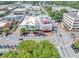 Aerial view of a vibrant cityscape with commercial buildings and street parking at 331 Terrell Sw Dr, Marietta, GA 30064