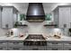 Kitchen with stainless steel stove top and modern cabinetry at 331 Terrell Sw Dr, Marietta, GA 30064