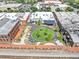Bird's eye view of a modern park, showcasing green spaces, seating areas and sidewalks at 331 Terrell Sw Dr, Marietta, GA 30064
