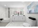 Bright bathroom with dual vanity, tub, and modern tiling for a luxurious experience at 3388 Elgin Dr, Decatur, GA 30032