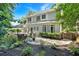 Charming backyard featuring a seating area, well-manicured landscaping, and lush greenery at 4385 Pinehollow Court Ct, Alpharetta, GA 30022