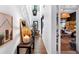 Inviting foyer with hardwood flooring, stylish decor, and a glimpse into the living spaces at 4385 Pinehollow Court Ct, Alpharetta, GA 30022