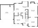 Detailed floor plan showcasing the layout of the first floor including kitchen, living room, and garage at 1410 Kingfield Dr, Johns Creek, GA 30005
