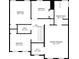 Detailed floor plan of the second floor, featuring bedrooms, bathrooms, and a walk-in closet at 1410 Kingfield Dr, Johns Creek, GA 30005