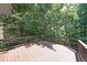 Wood deck overlooking lush greenery, perfect for relaxing and outdoor enjoyment at 5176 Shotwell St, Woodstock, GA 30188