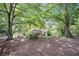 Spacious backyard with large trees and greenery, offering a serene outdoor space at 7045 Hunters Ne Knl, Sandy Springs, GA 30328