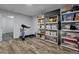 Spacious basement with storage shelves and exercise equipment at 3402 Devoe Ct, Marietta, GA 30062
