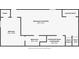 Floor plan of the finished basement featuring one bedroom, one bathroom, and laundry room at 3402 Devoe Ct, Marietta, GA 30062