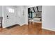 Inviting foyer entrance leading into a cozy living room with vaulted ceilings at 3402 Devoe Ct, Marietta, GA 30062