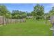 Expansive backyard with green grass and wood fence, providing privacy and space for recreation at 4691 Shumate Dr, Stone Mountain, GA 30083