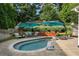 Backyard with a private pool, patio and outdoor seating at 6430 Banbury Se Ct, Mableton, GA 30126